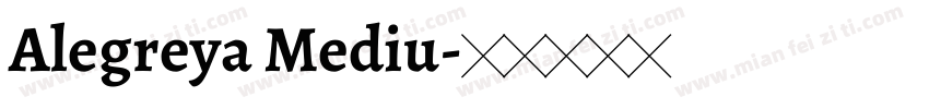 Alegreya Mediu字体转换